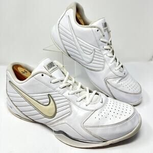 Nike Air Baseline 386240-111 Basketball Shoes Sneakers Men 15 White Leather 2017